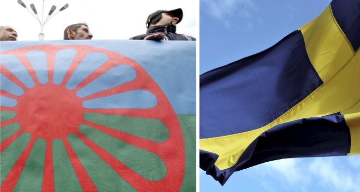 Flaggstång, Moderaterna, Vaxjo, Romer, romernas nationaldag, vänsterpartiet